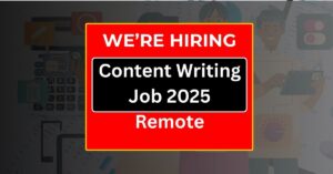 Content Writing Job