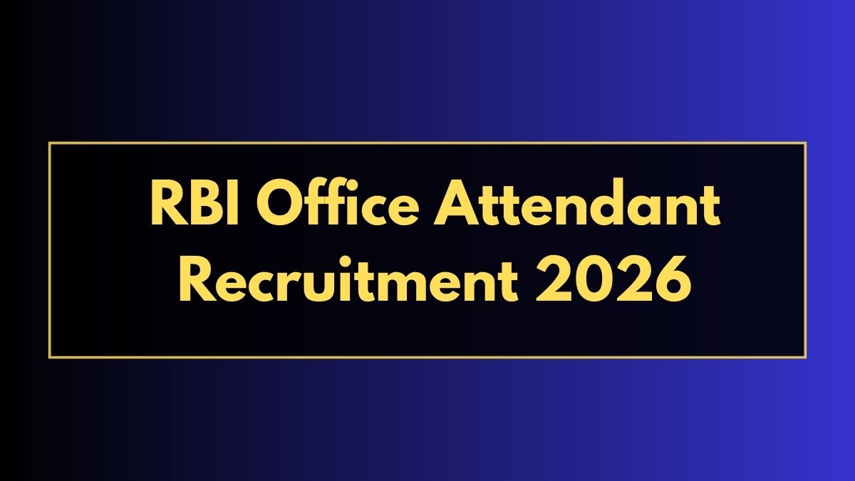 RBI Office Attendant Recruitment 2026