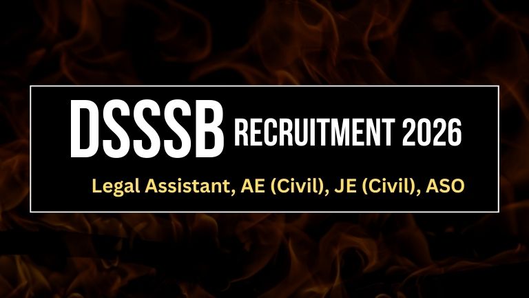 DSSSB Recruitment 2026