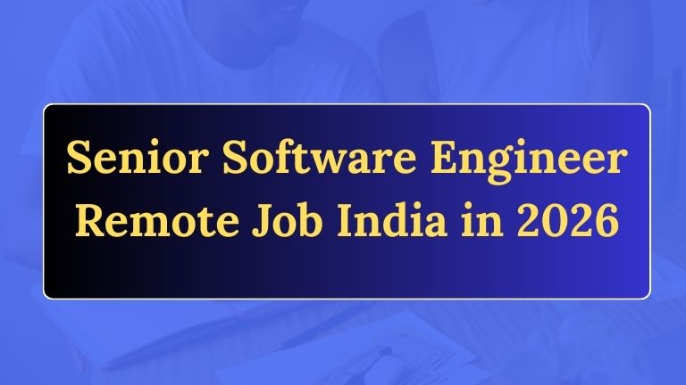 Senior Software Engineer Remote Job